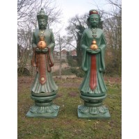 Oriental Statues Green
